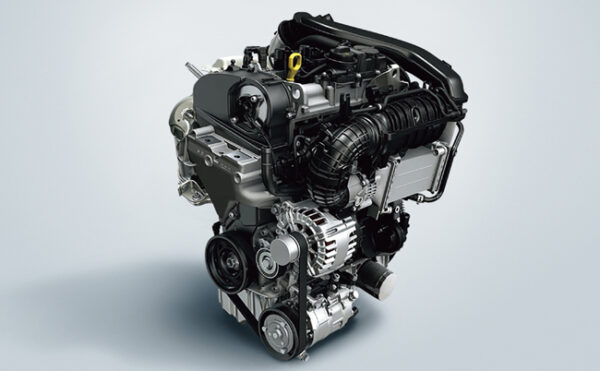 ▲“1.5TSI Evo”1497cc直列4気筒DOHC直噴インタークーラー付ターボガソリンエンジンは最高出力150ps/5000～6000rpm、最大トルク250Nm/1500～3500rpmを発生