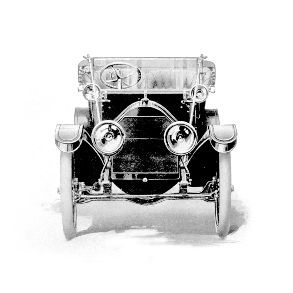 1927年に登場した車ラサールの白黒写真
