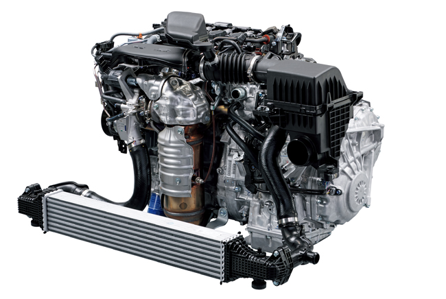 ▲ガソリン車はL15C型1496cc直列4気筒DOHC・VTEC直噴ガソリンターボエンジンを搭載