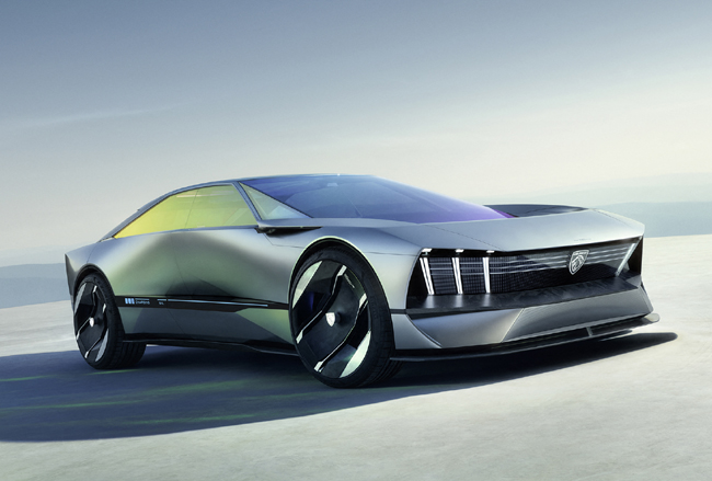 ▲プジョーがCES2023において将来の電気自動車に対するビジョンを具現化したコンセプトEVの「INCEPTION CONCEPT」を公開