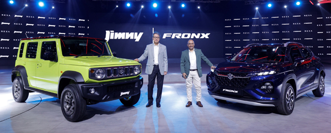 ▲スズキおよびスズキのインド子会社であるマルチ・スズキ・インディア社はインド・デリー近郊で開催された「Auto Expo 2023」において、新型ジムニー5ドアと新型SUVのフロンクスを発表する
