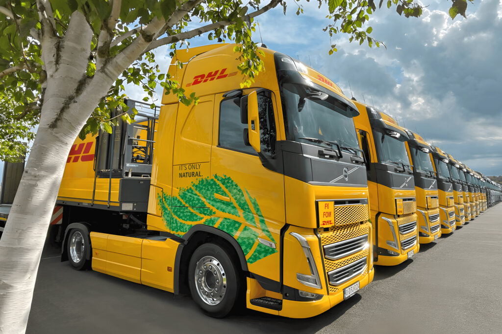 DHLがF1機材運搬用に導入したバイオ燃料トラック