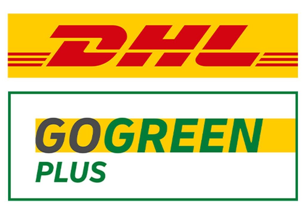 DHLとGOGREEN PLUSロゴ