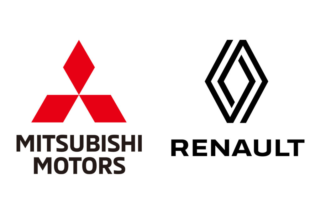 三菱自動車、ルノーグループのロゴ