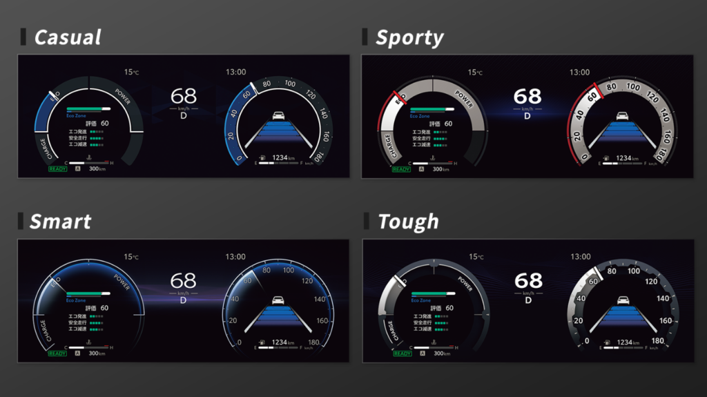 新型アルファード・ヴェルファイアの既定のメーターデザイン4種類