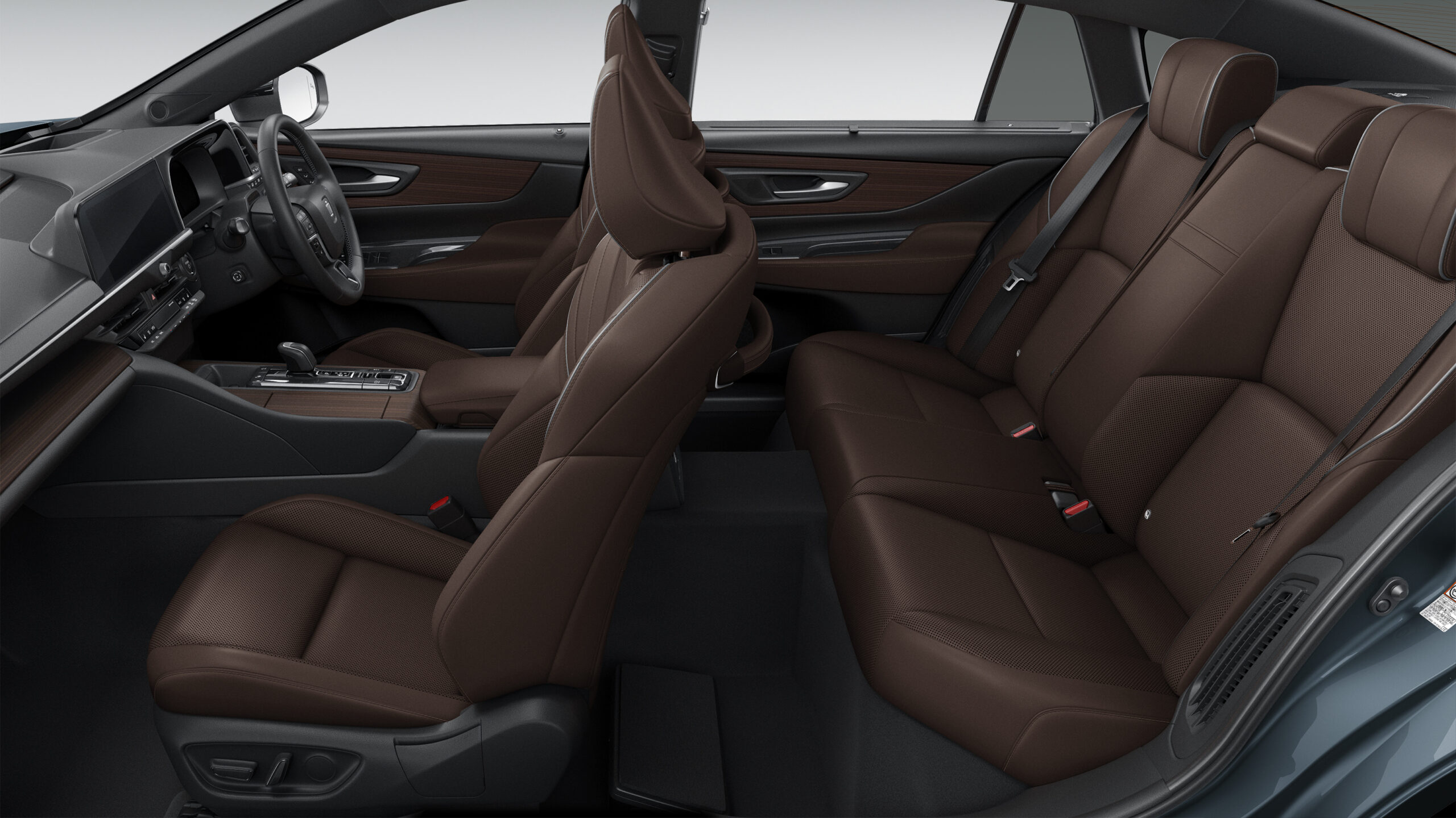 ▲シート表皮には高品質なプレミアムナッパ本革を採用。また、運転席には除電スタビライジングプラスシートを、運転席・助手席・後左右席にはヒーター機構とベンチレーション機構を配備する。写真・上はZ（HEV）のブラック内装のシートで、同・下はZ（FCEV）のミッドブラウン内装のシート