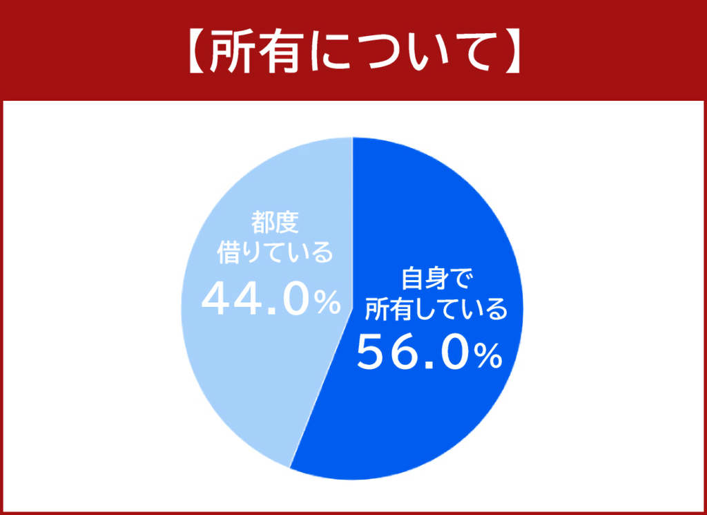 電動キックボードの所有についてのグラフ