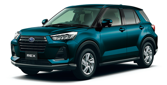 ▲SUBARUレックスG 4WD 価格:218万7900円 全長3995×全幅1695×全高1620mm ホイールベース2525mm 車重1040㎏ 乗車定員5名 WLTCモード燃費17.4km/リットル 写真のボディカラーはレーザーブルークリスタルシャイン