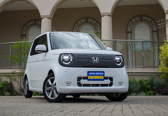 ホンダN-ONE e:L/価格:319万8800円。N-ONE e:は商用車のN-VAN e:に続くBEV。日常のパートナーを目指して開発。ファーストカーとしても十分な295kmの航続距離(WLTCモード)が魅力。モータースペックは64ps/162Nm。静粛にしてパワフル