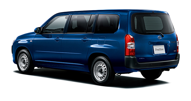 ▲トヨタ・プロボックスGL(ハイブリッド車) 価格:220万9900円 全長4245×全幅1690×全高1525mm ホイールベース2550mm 車重1160kg 乗車定員2/5名 WLTCモード燃費24.2km/リットル 写真のボディカラーはダークブルーマイカメタリック