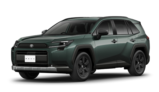 ▲トヨタRAV4 Adventure 価格:450万円 全長4620×全幅1880×全高1680mm ホイールベース2690mm 車重1710kg 乗車定員5名 WLTCモード燃費22.9km/リットル 写真のボディカラーはエバーレスト
