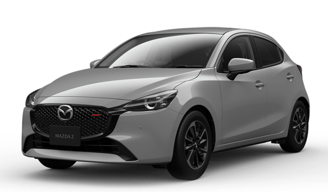 ▲マツダ2・15 SPORT Ⅱ(2WD) 価格:6MT219万2300円/6EC-AT219万2300円 全長4080×全幅1695×全高1525mm ホイールベース2570mm 車重MT1070/AT1100kg 乗車定員5名 WLTCモード燃費MT20.2/AT20.3km/リットル 写真のボディカラーはエアログレーメタリック