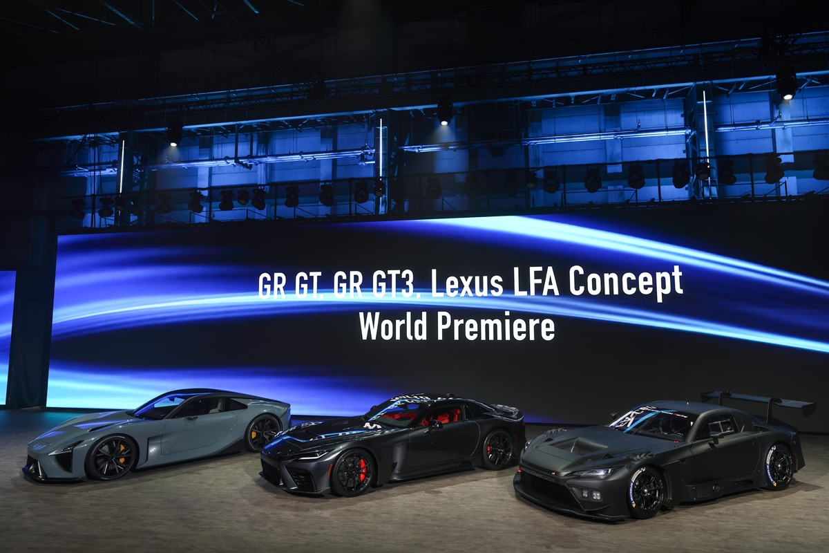 低重心、軽量・高剛性、空力性能の追求という3つをキー要素に掲げて走りを極めた「GR GT」と「GR GT3」が初公開
