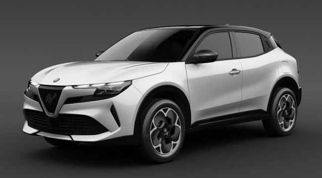 ▲アルファロメオ・ジュニア イブリダ エディツィオーネ ビアンコ 価格:499万円 全長4195×全幅1780×全高1585mm ホイールベース2560mm 車重1330kg 乗車定員5名 WLTCモード燃費23.1km/リットル 販売台数は120台限定