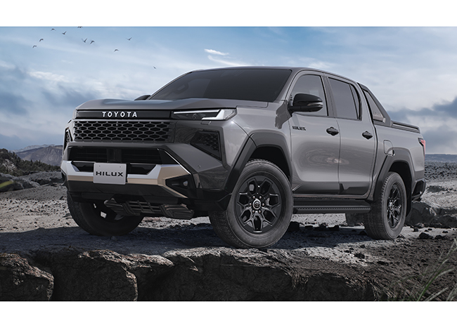 トヨタ・ハイラックスZアドベンチャー/価格;6SAT 550万円。新型はタフさと快適性を大幅刷新。パワーユニットは2.8リッターディーゼルターボ(204ps/500Nm)、駆動方式はパートタイム4WD 。ボディサイズは5325×1885×1865mm。最大積載量は500kg