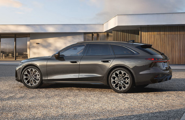 ▲アウディA6アバント TFSI quattro 200kW 価格:927万円 全長5000×全幅1875×全高1485mm ホイールベース2925mm 車重2000kg 乗車定員5名 WLTCモード燃費14.8km/リットル 写真はS lineパッケージ装着車で、足もとには20インチアルミホイール 10スポークツイストデザイン グラファイトグレーポリッシュトを配備