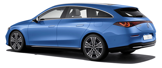▲メルセデス・ベンツCLA180シューティングブレーク価格:621万円 全長4725×全幅1835×全高1470mm ホイールベース2790mm 車重1660㎏ 乗車定員5名 WLTCモード燃費20.0km/リットル 写真のボディカラーはクリアブルー