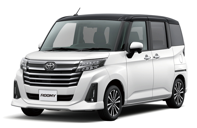 ▲トヨタ・ルーミー・カスタムG-T(2WD) 価格:231万3300円 全長3705×全幅1670×全高1735mm ホイールベース2490mm 車重1110kg 乗車定員5名 WLTCモード燃費16.8km/リットル 写真のボディカラーはブラックマイカメタリック×シャイニングホワイトパール