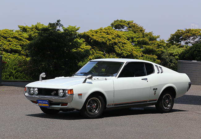 1975年式セリカLB2000GT。LB(リフトバック)は初代セリカの上級版として1973年4月に登場。2000GTは当時トヨタ最強だった2ℓ直4DOHC(145㎰)を搭載。トップスピード205km/hを誇った