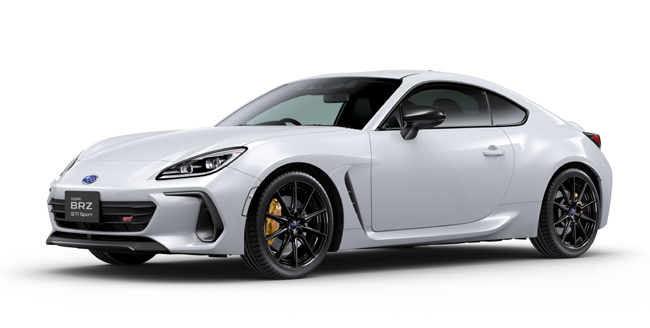 ▲SUBARU BRZ STI Sport(6MT) 価格:383万9000円 全長4265×全幅1775×全高1310mm ホイールベース2575mm 車重1280kg 乗車定員4名 WLTCモード燃費11.9km/リットル 写真のボディカラーはクリスタルホワイトパール