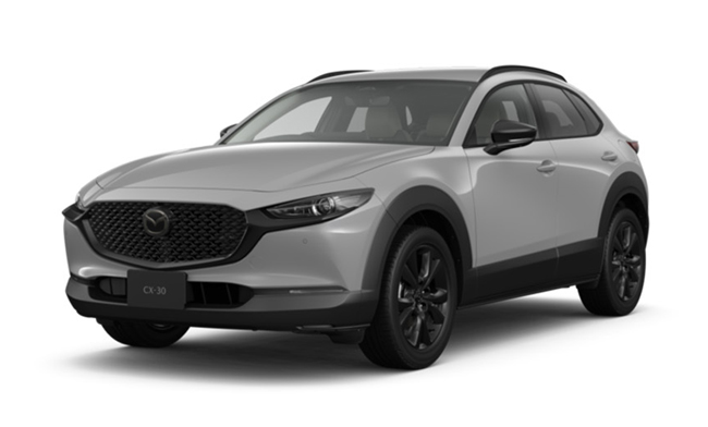 ▲特別仕様車マツダCX-30 25 Air Edition 2WD 価格:6AT352万円 全長4395×全幅1795×全高1540mm ホイールベース2655mm 車重1470kg 乗車定員5名 WLTCモード燃費15.5km/リットル 写真のボディカラーはエアログレーメタリック