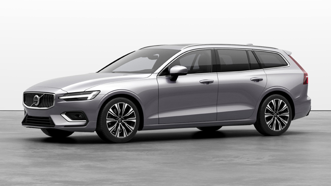 ▲特別仕様車ボルボV60 Ultra B4 Classic Edition 価格:739万円 全長4780×全幅1850×全高1435mm ホイールベース2870mm 車重1730kg 乗車定員5名 WLTCモード燃費15.5km/リットル 写真のボディカラーはオーロラシルバーメタリック