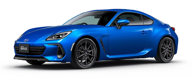 ▲SUBARU BRZ S(6MT) 価格:356万4000円 全長4265×全幅1775×全高1310mm ホイールベース2575mm 車重1280kg 乗車定員4名 WLTCモード燃費11.9km/リットル 写真のボディカラーはWRブルーパール