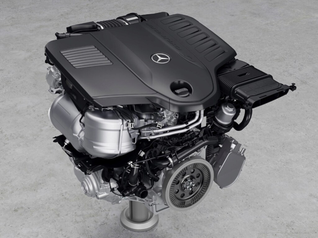 ▲パワートレインは“M 256 Evo”2996cc直列6気筒DOHC直噴ガソリンターボエンジン(449ps/600Nm)+ISG(モーター出力17kW/205Nm)/48V電気システム/リチウムイオンバッテリー(容量約1kWh)+9G-TRONIC(電子制御9速AT)で構成