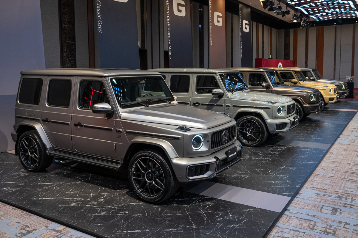 MANUFAKTUR特別外装色を5色展開し、G63初採用となるMANUFAKTURダーククロームパッケージを纏ったメルセデスAMG G 63の特別限定モデルが登場